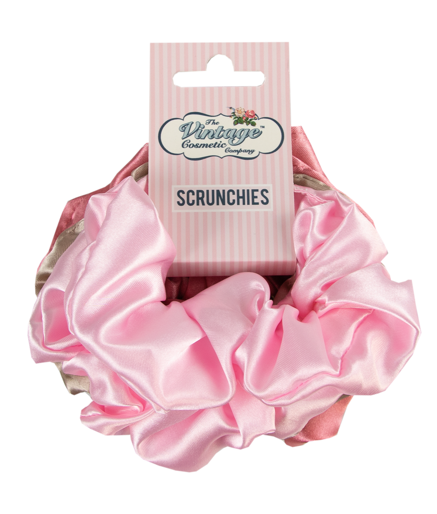 5 Piece Hair Scrunchies Pink Usa The Vintage Cosmetic Company 