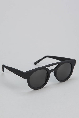 Men's Black Dreyfuss Matte Round Sunglasses