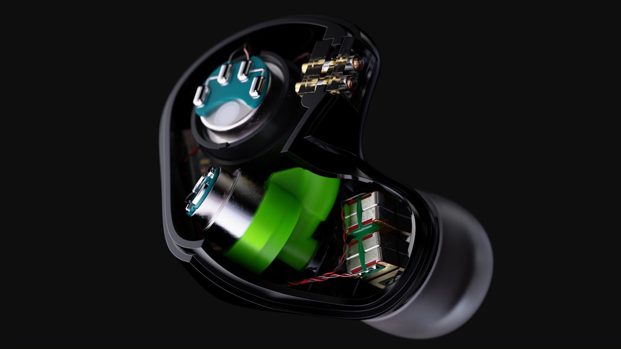 Vision Ears EXT diagram of internal drivers and components