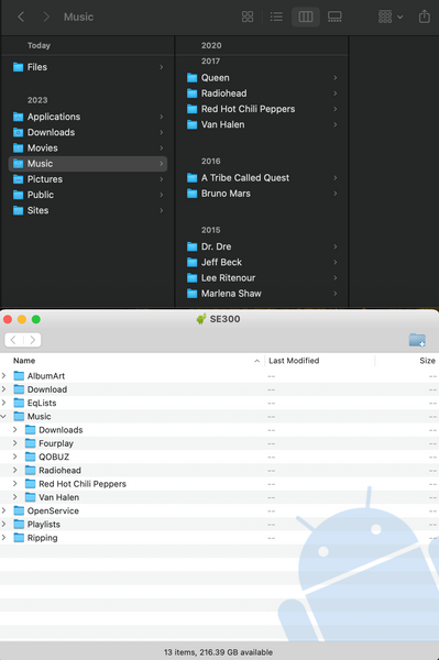 Using Android File Transfer on Mac