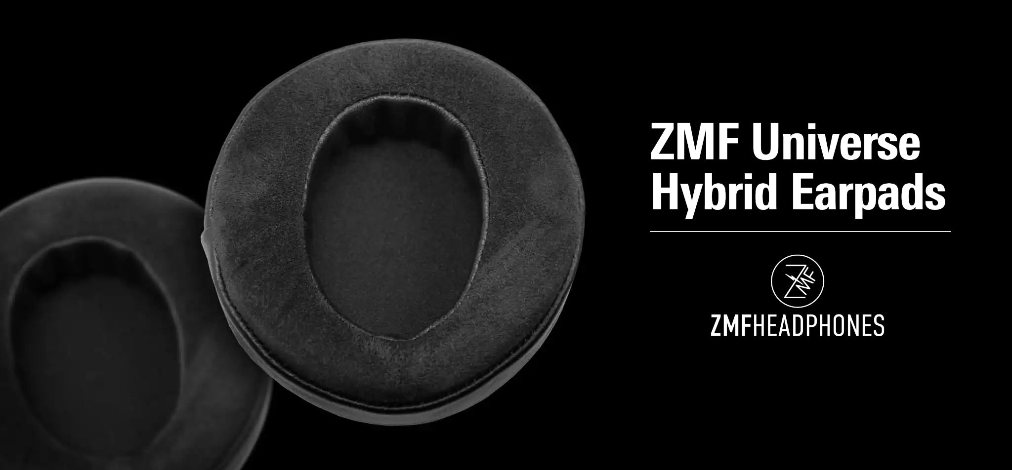 Exteme closeup ZMF hybrid Universe pad with brand logo