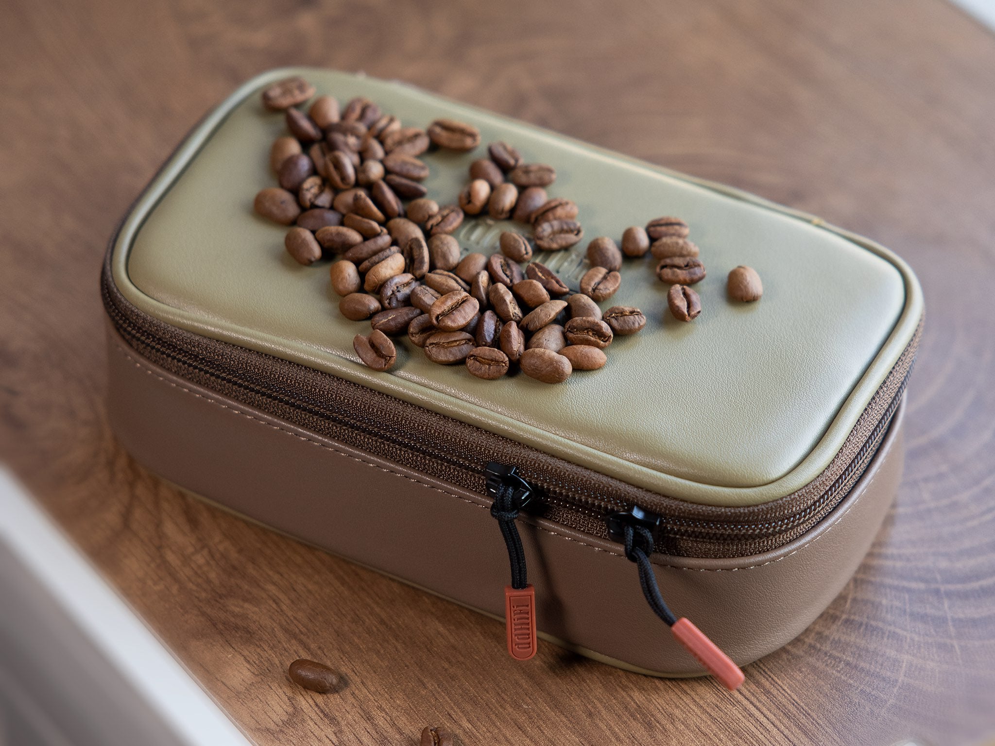 ddHiFi CZ180 portable case with coffee beans on top
