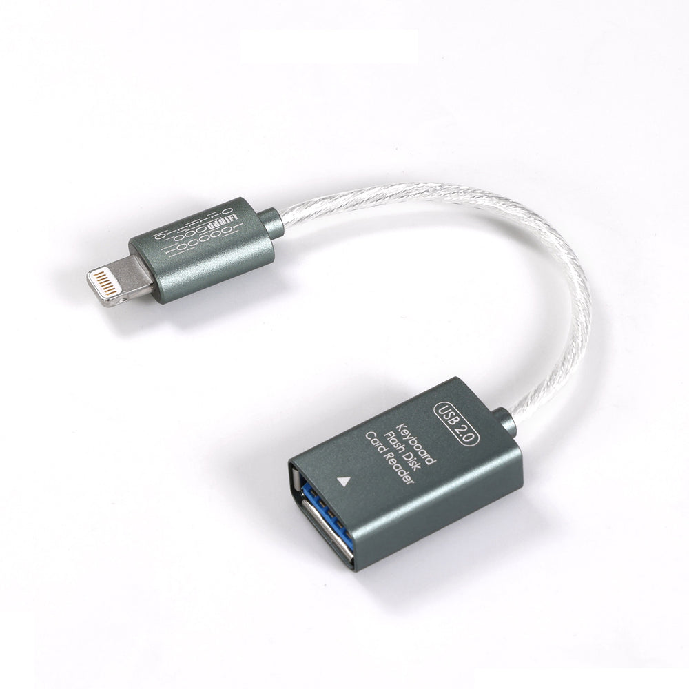 OEAUDIO OEOTG Câble USB OTG Lightning vers USB-C 12cm - Audiophonics