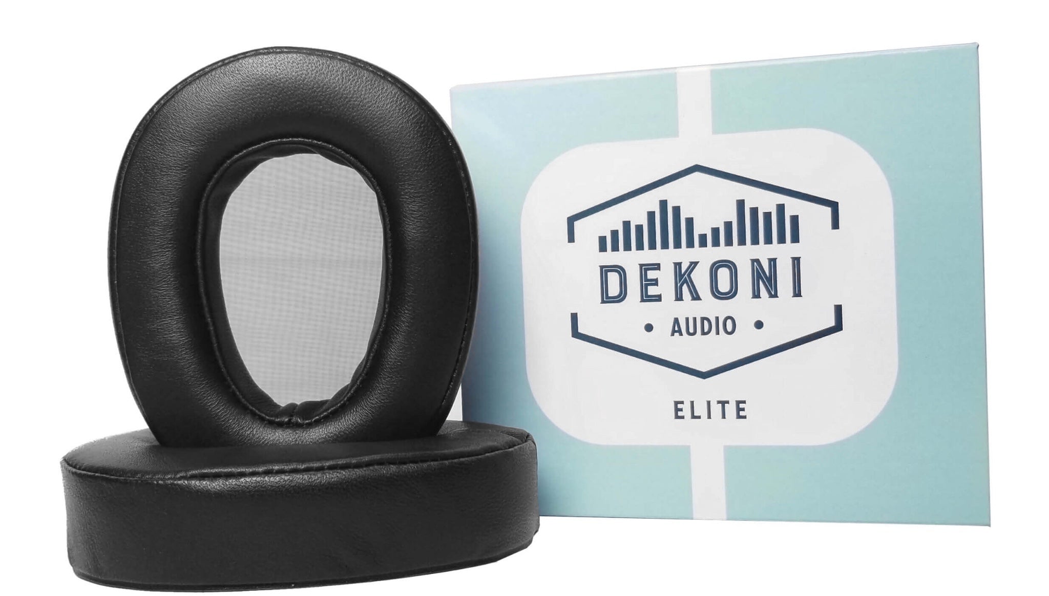 Dekoni Liric earpads stacked with retail box