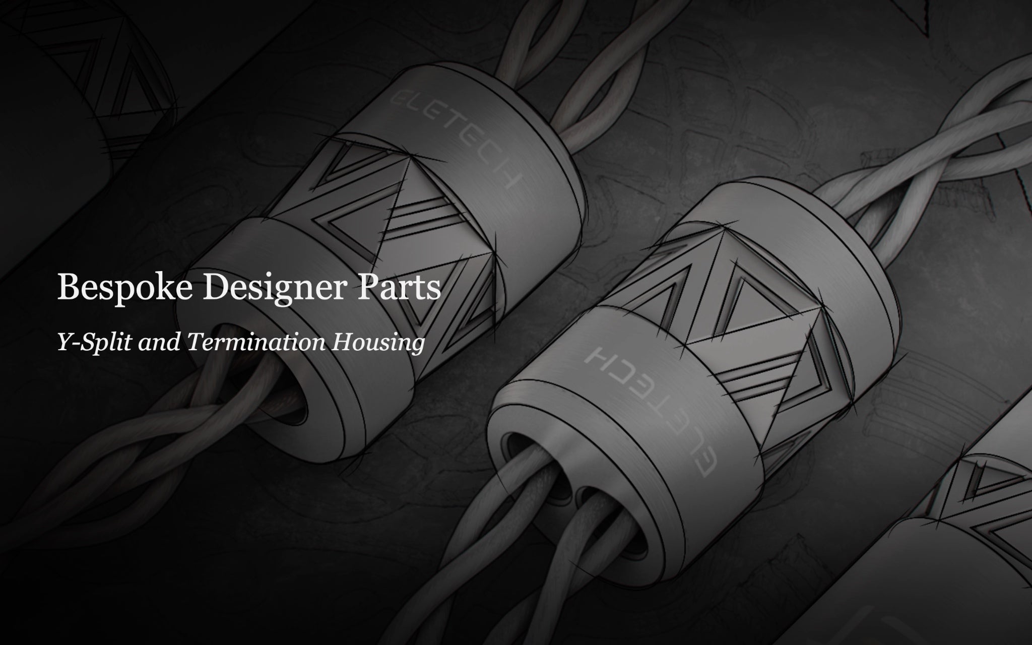 Eletech artistic drawing highlighting Bespoke Designer Parts