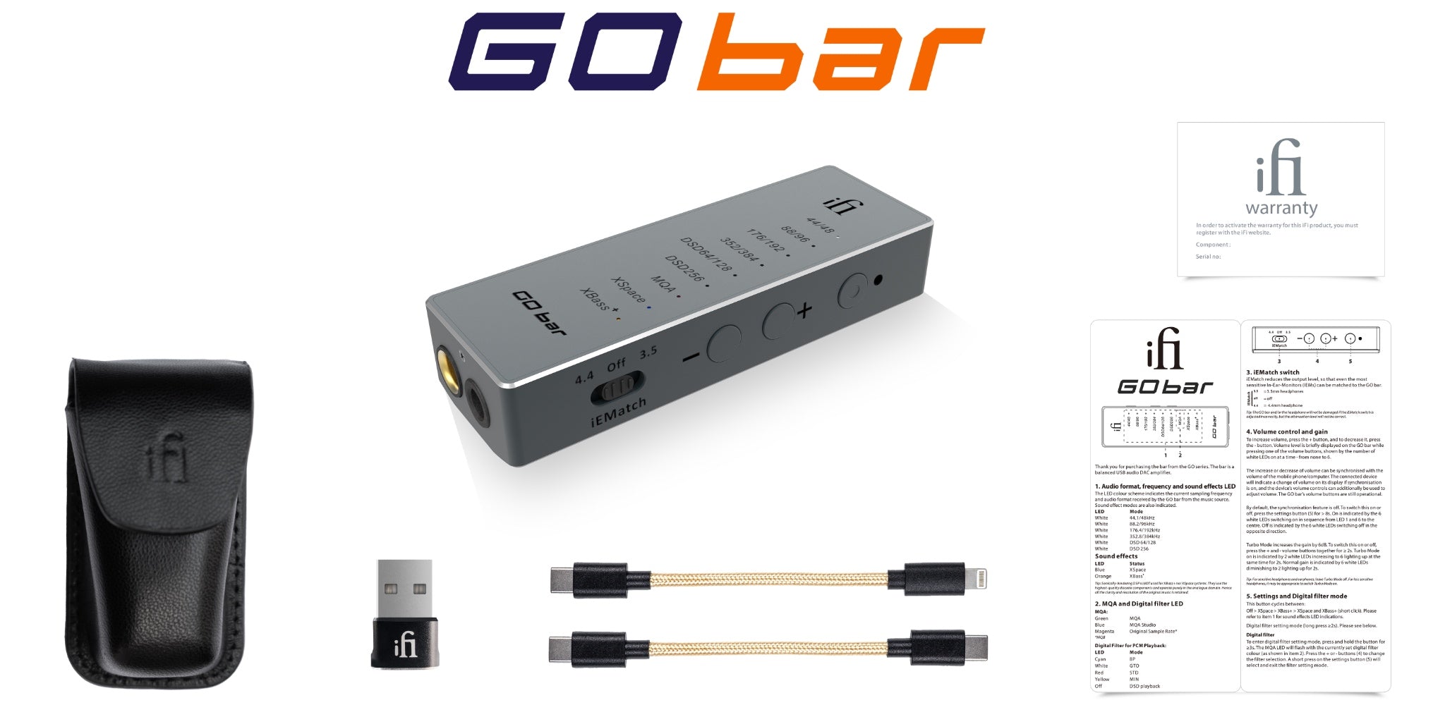 iFi GO bar included accessories