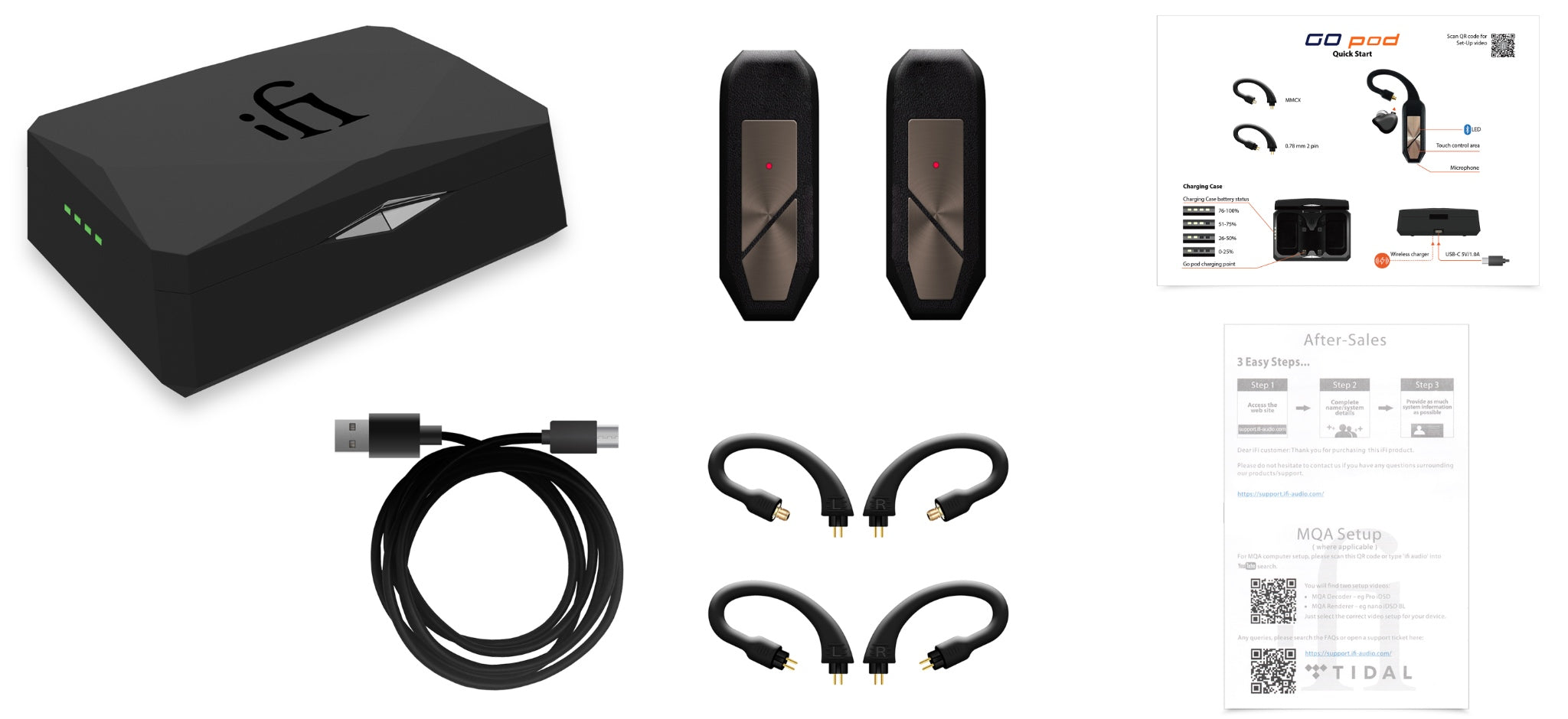 iFi GO Pod package and accessories