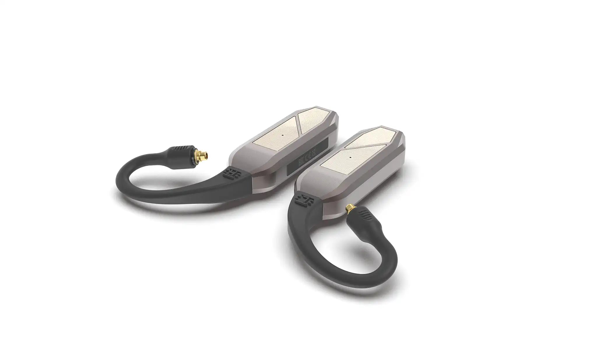 iFi GO pod Max lying face up top down angle whitebox