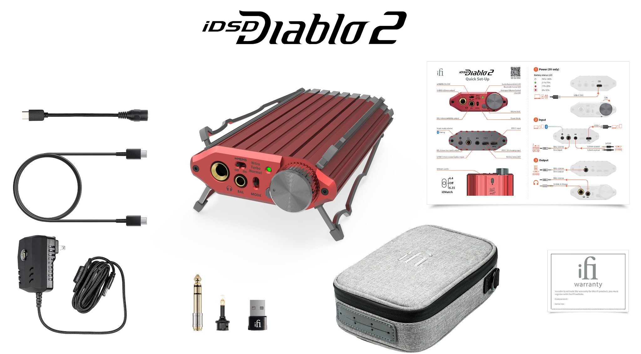 iFi Diablo 2 what's in the box diagram