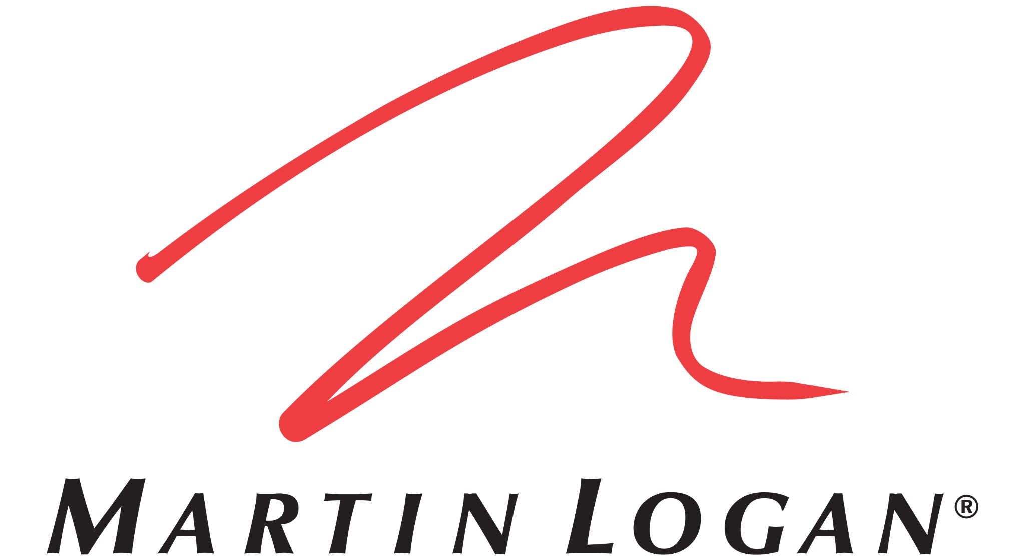 MartinLogan brand logo black and red