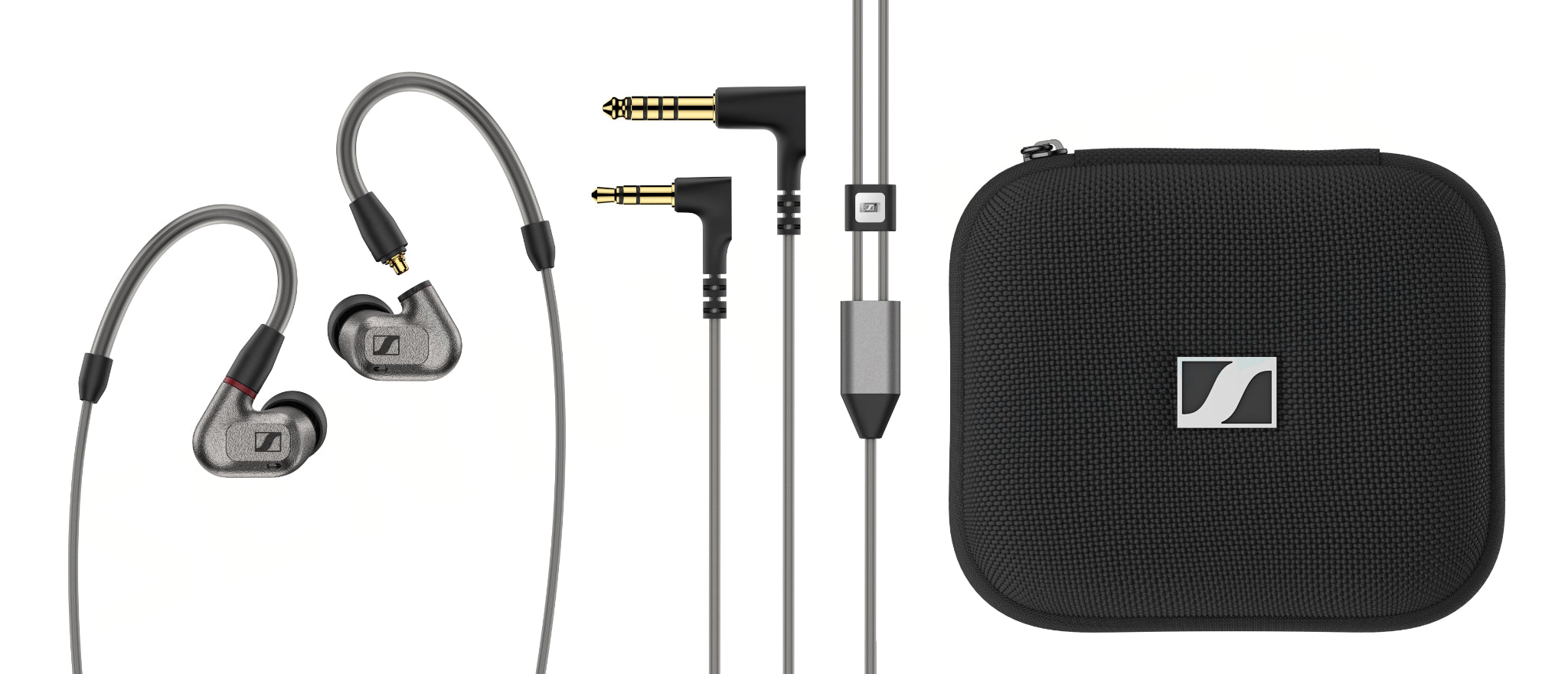 Sennheiser IE 600 earphones and included accessories