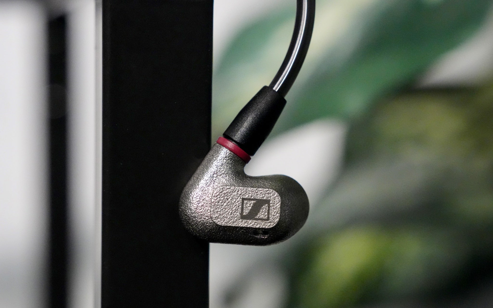 Sennheiser IE 600 with attached cable closeup amorphous metal from Bloom Audio gallery