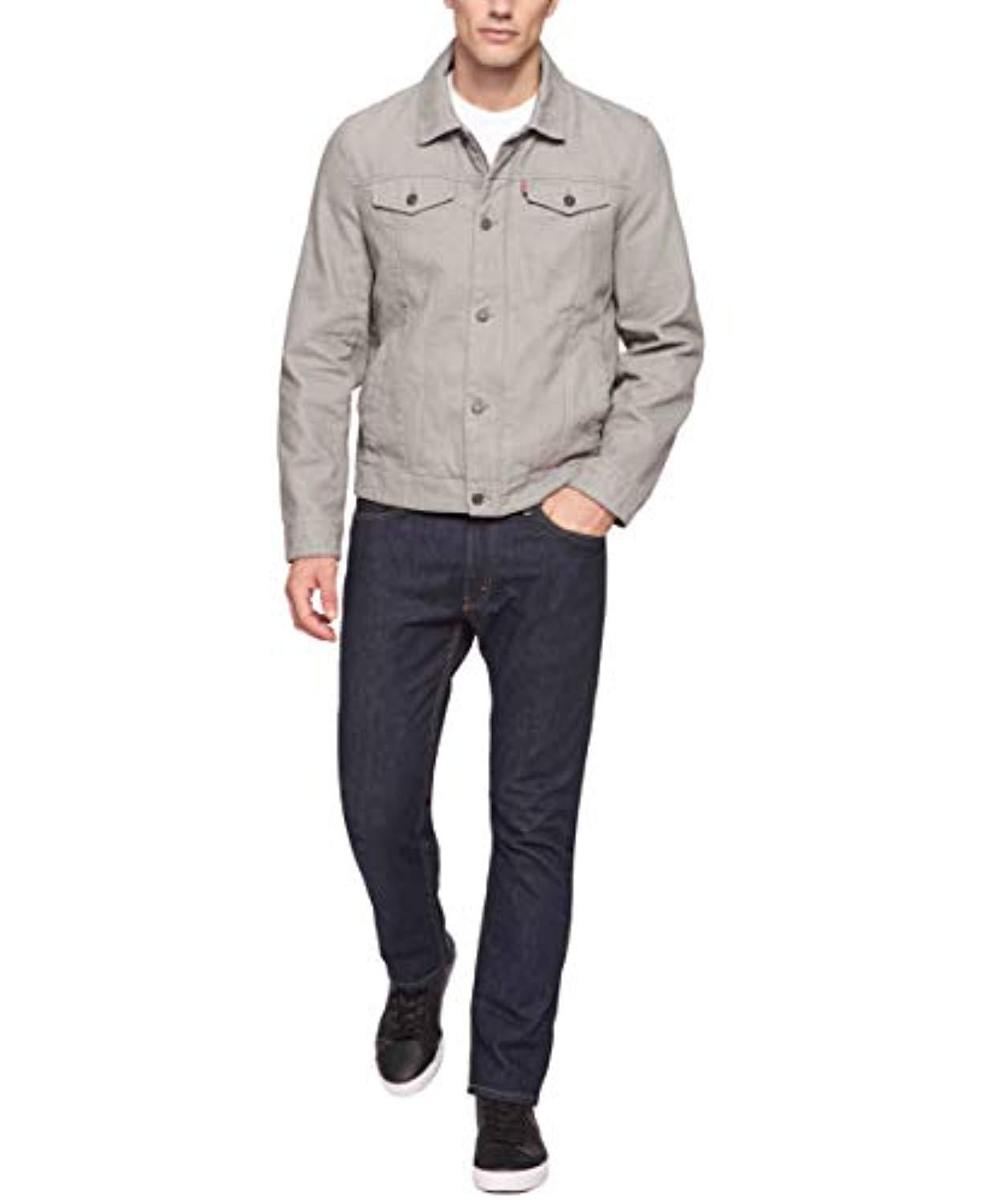 levi's men's cotton canvas laydown trucker jacket