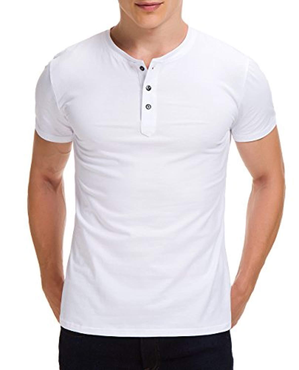 men's athletic fit henley