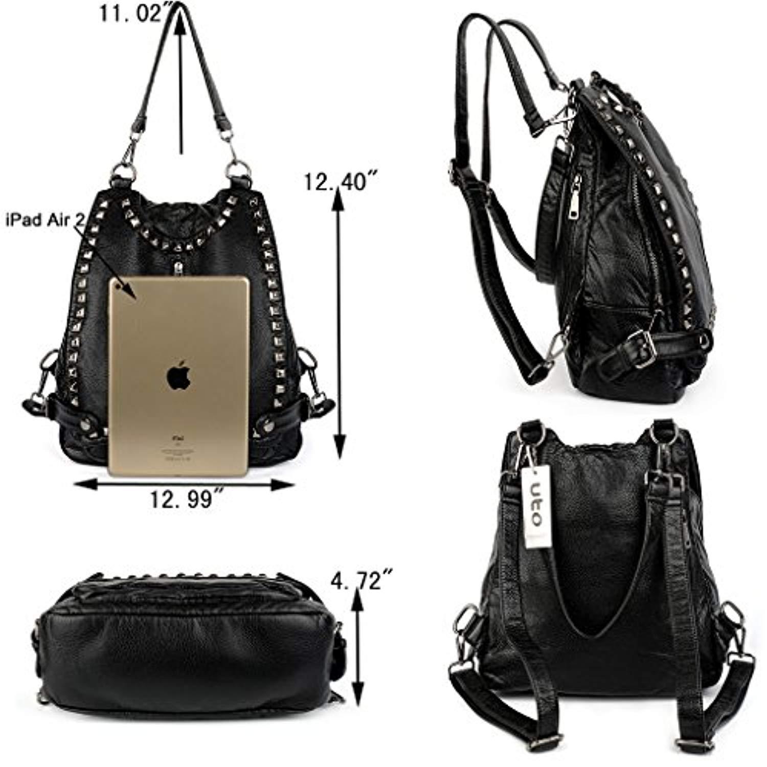 studded backpack purse