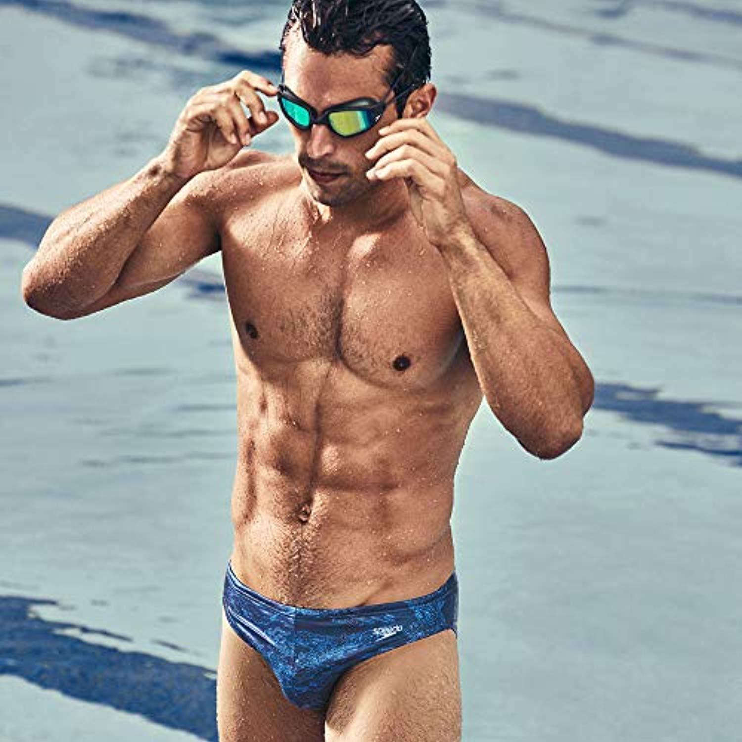 Swim Clothing Speedo Mens Xtra Life Lycra Solid Solar One Inch Brief