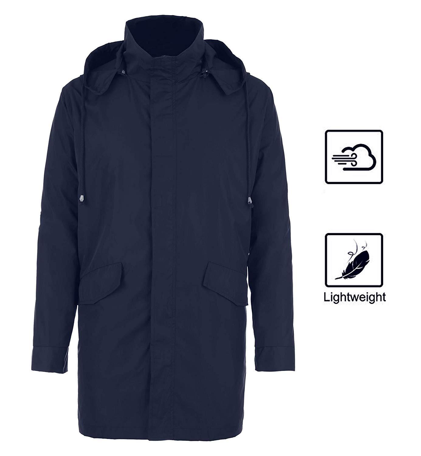 fisoul outdoor hooded rain jacket