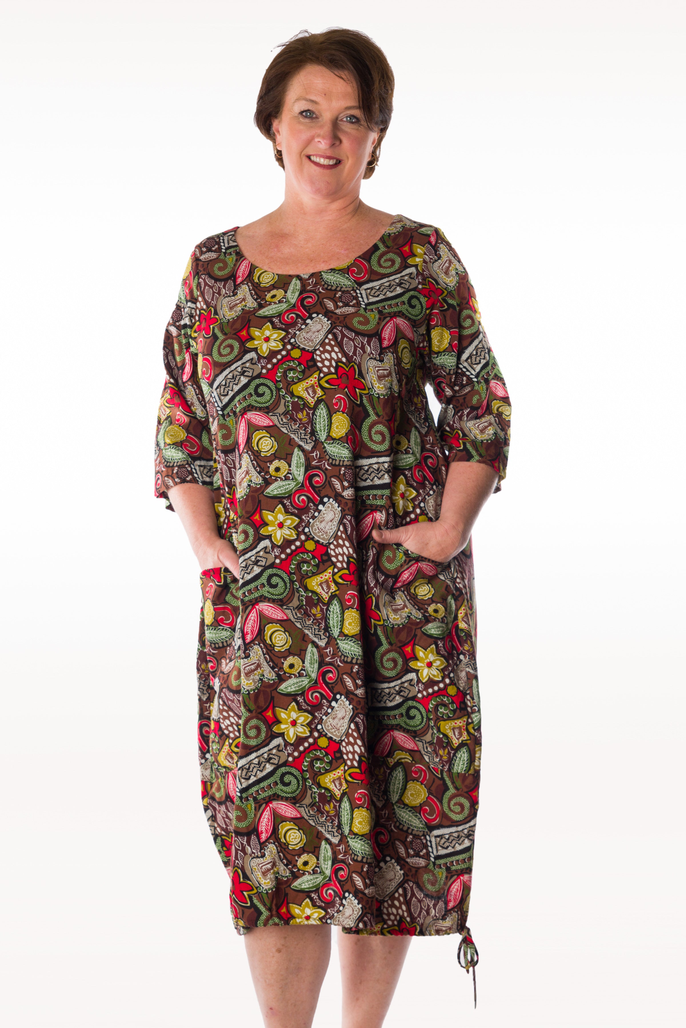 Marlene Linen Island print dress – R&R and Silk Sisters