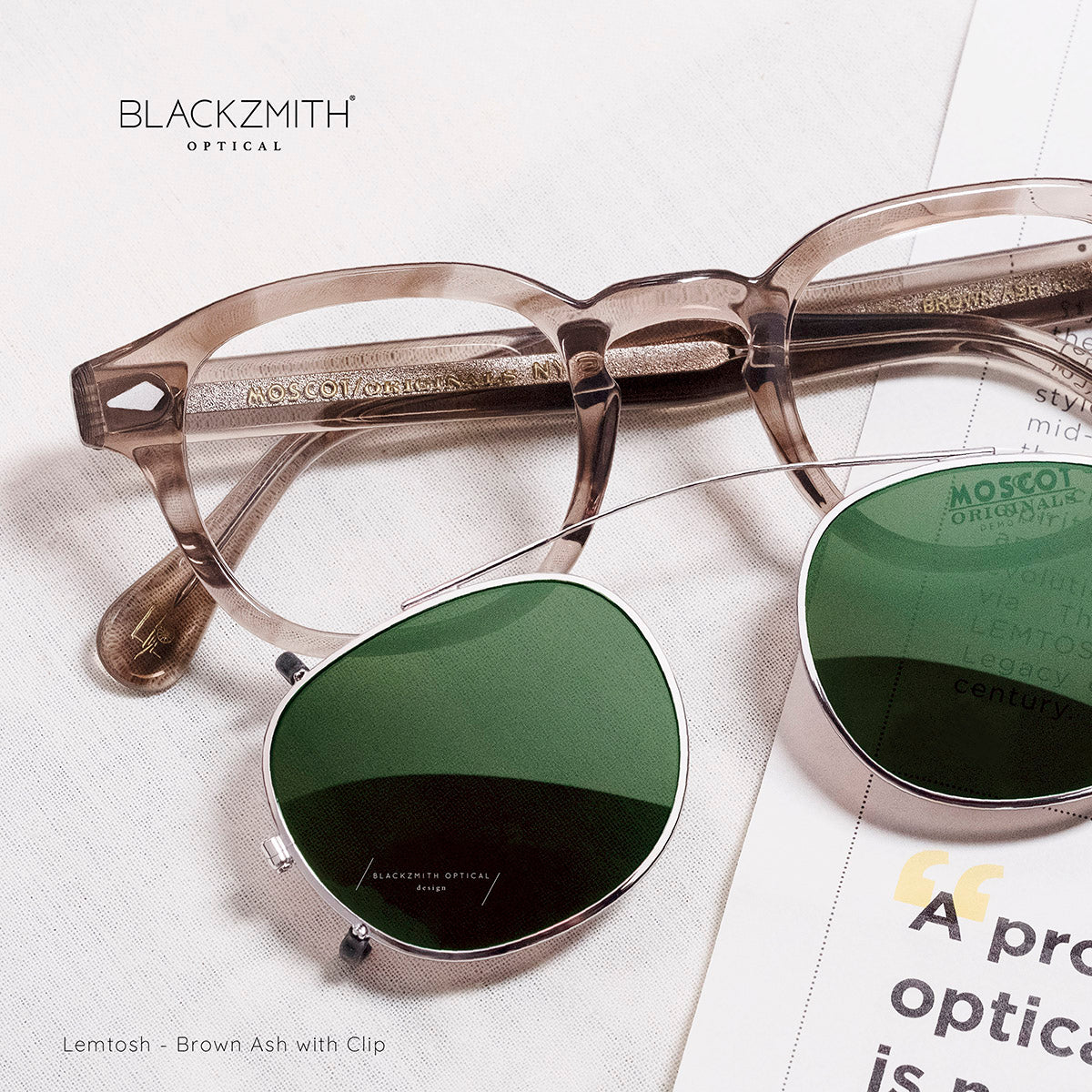 Moscot - Lemtosh Brown Ash – BLACKZMITH Optical