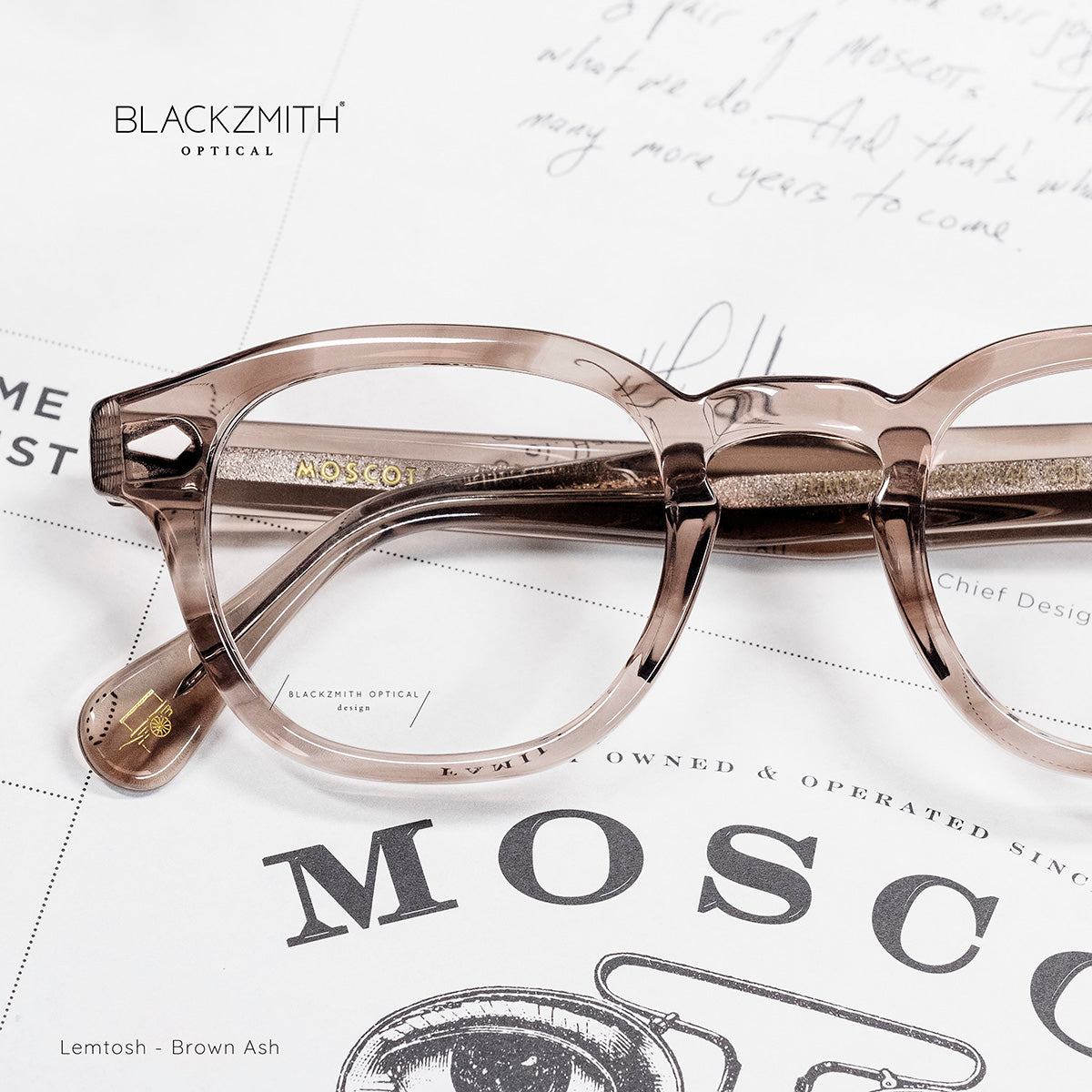 Moscot - Lemtosh Brown Ash – BLACKZMITH Optical