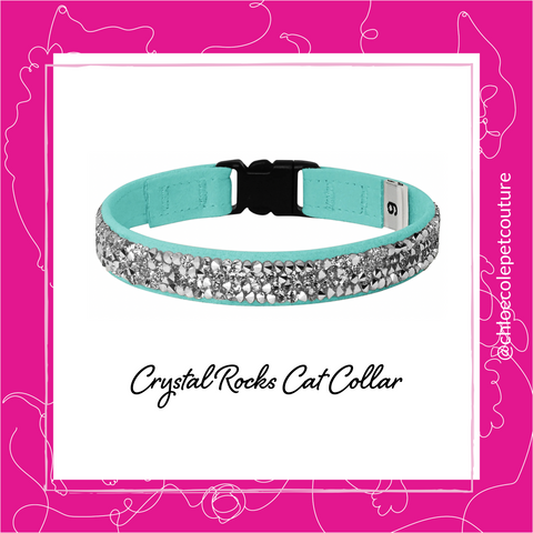 Crystal Rocks Custom Cat Collar at Chloe Cole Pet Couture