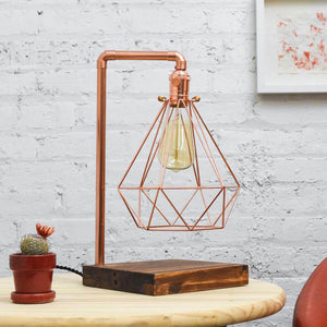 geometric lampshade copper