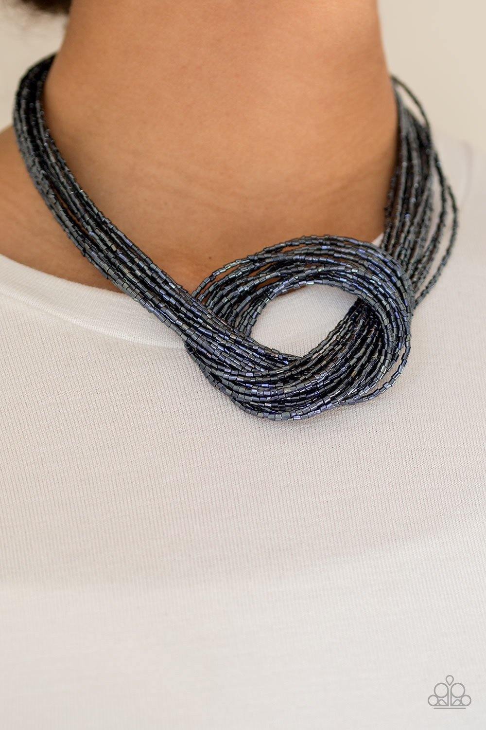 Paparazzi Knotted Knockout - Blue - Fancy5jewels