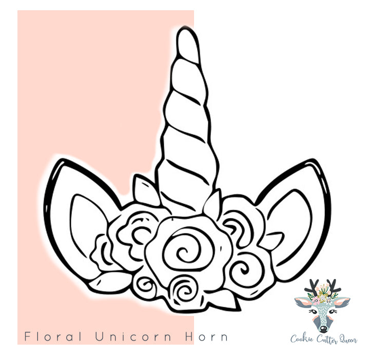 Floral Unicorn Horn - CQ231 – Cookie 