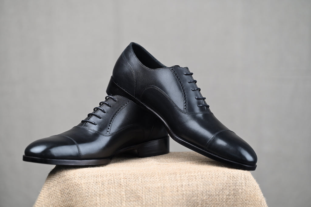 Winston Cap Toe Oxfords (Black) - CNES Shoemaker