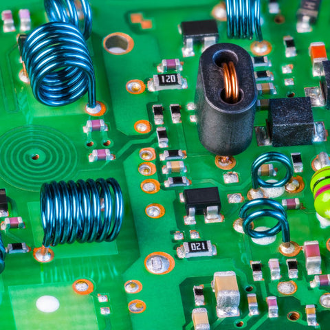 electronic components in circuit board