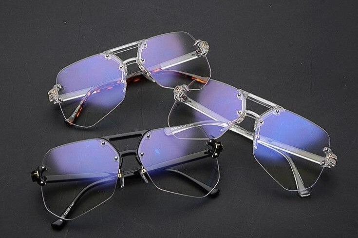 Luxury Brand Designer Square Sunglasses Frames Men Women Fashion