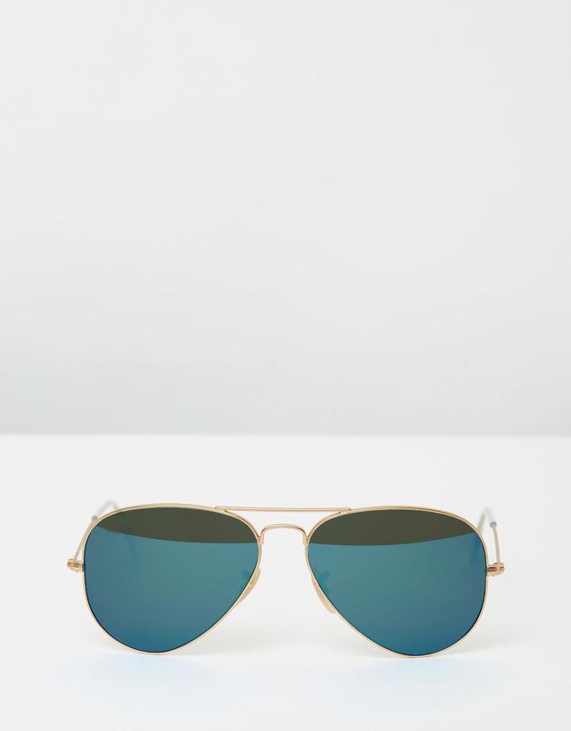 Unisex Aqua Blue Mirror Round Sunglasses-FunkyTradition
