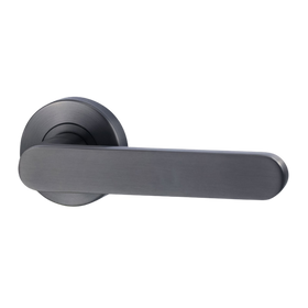 Vivid Lever V3 Passage Set with Latch Satin Gunmetal