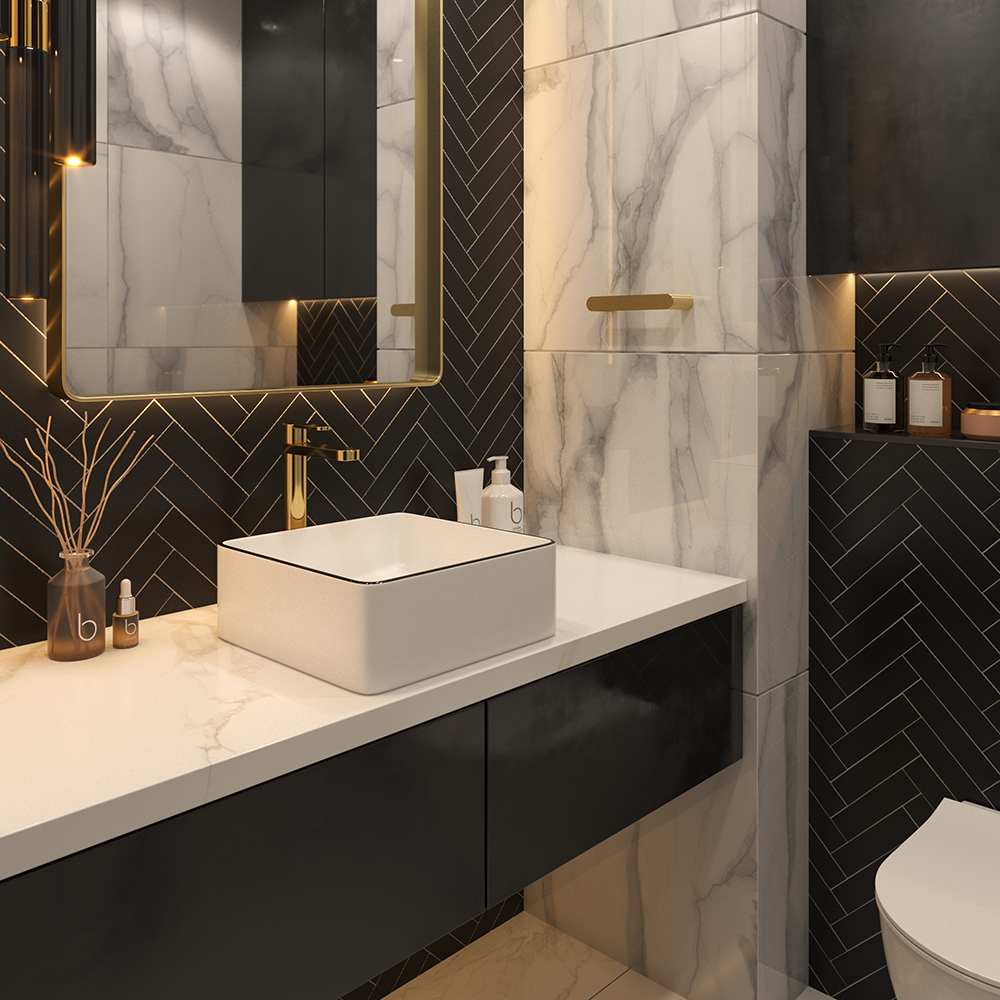 Creating a Cohesive Bathroom Design with Matching Towel Rails, Sinks, and Mixer Taps