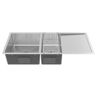 Logan 1075x450 Single & Qtr Bowl with Drain Board Sink