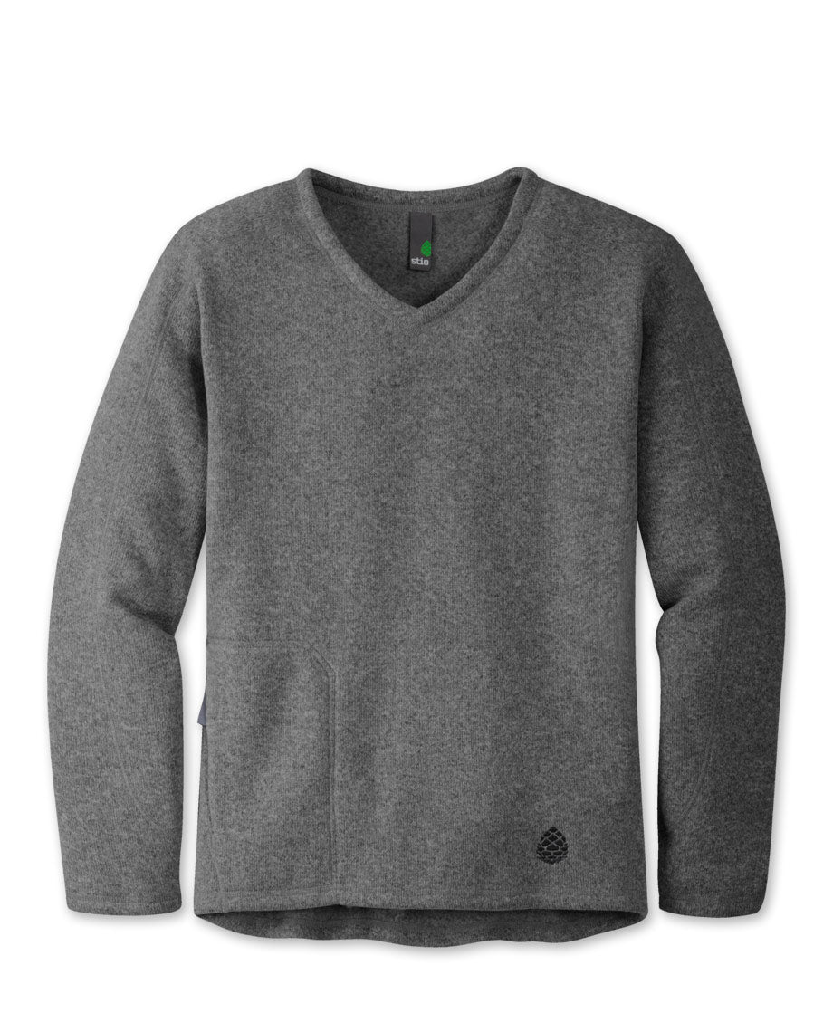 v neck fleece pullover