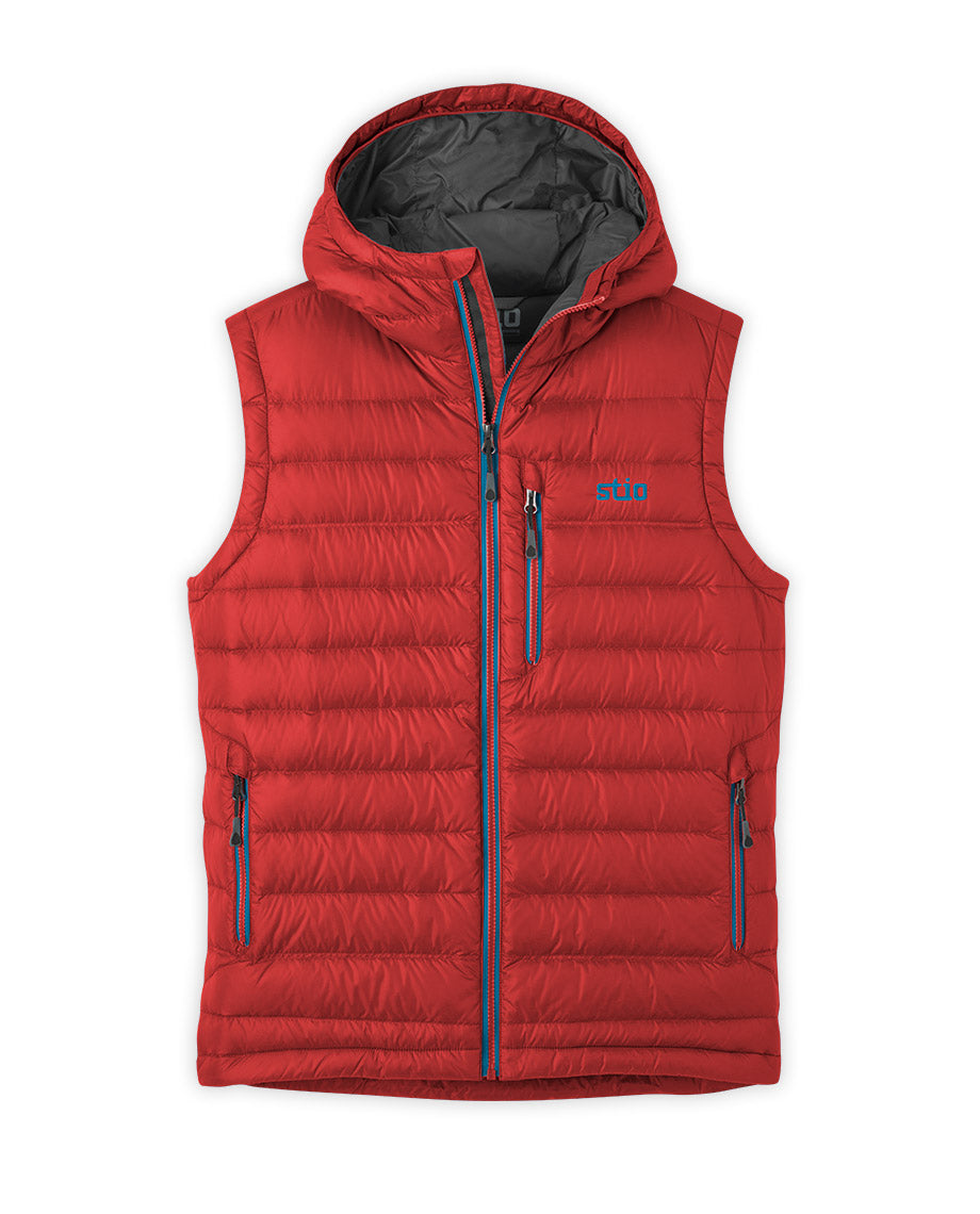 mens down vest with hood