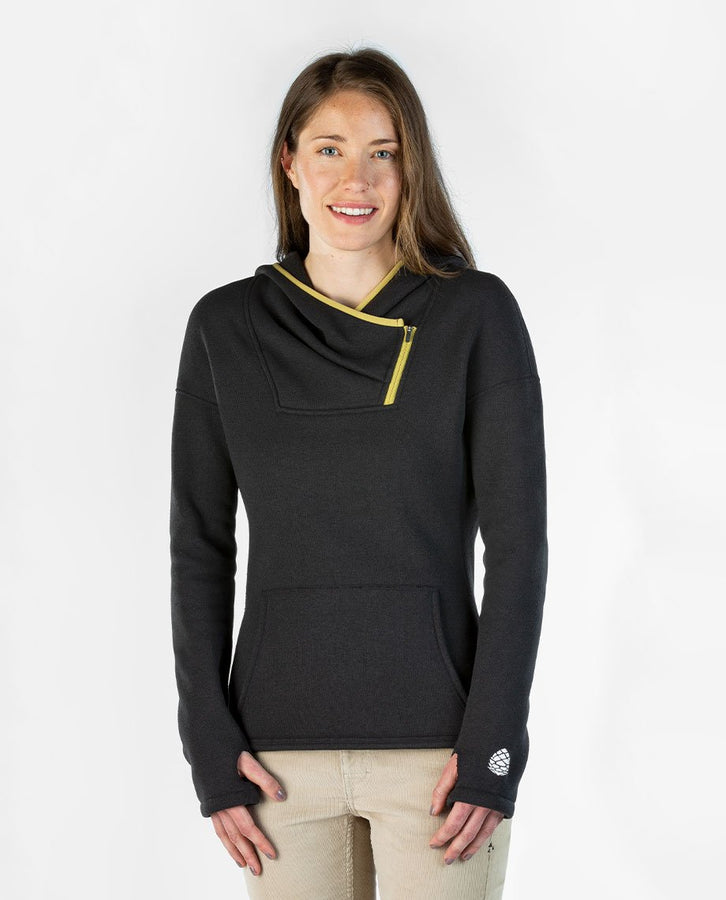 grey fleece hoodie women's