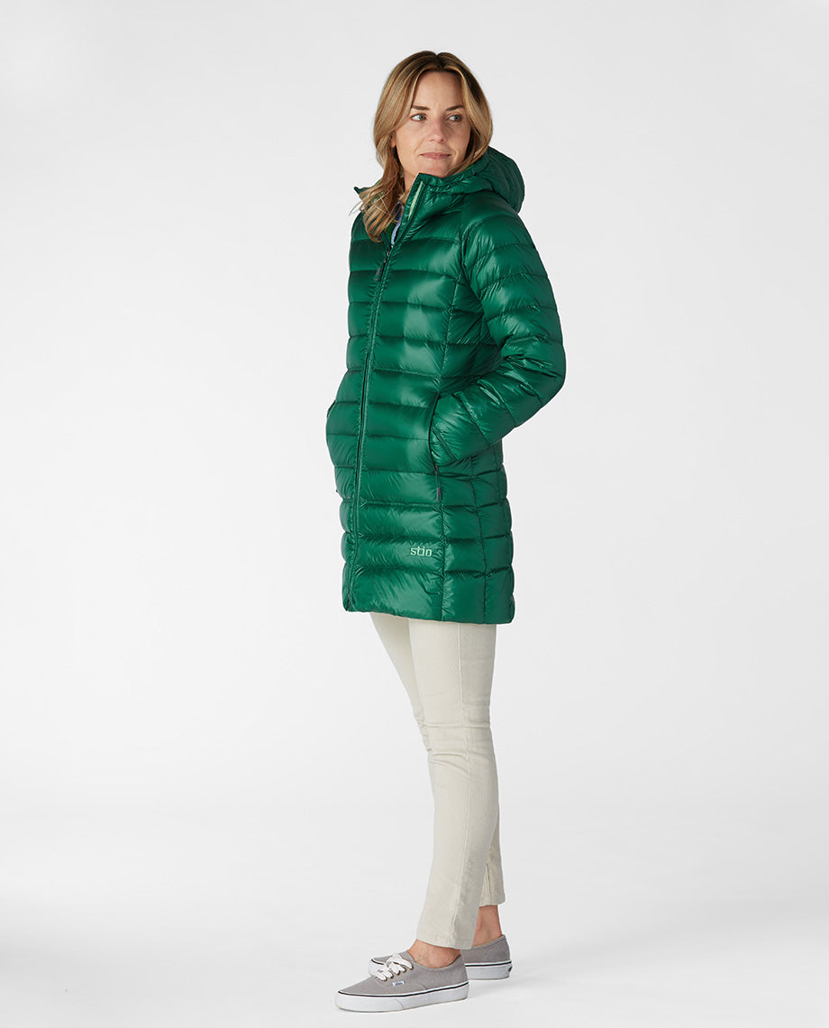 green down parka women's