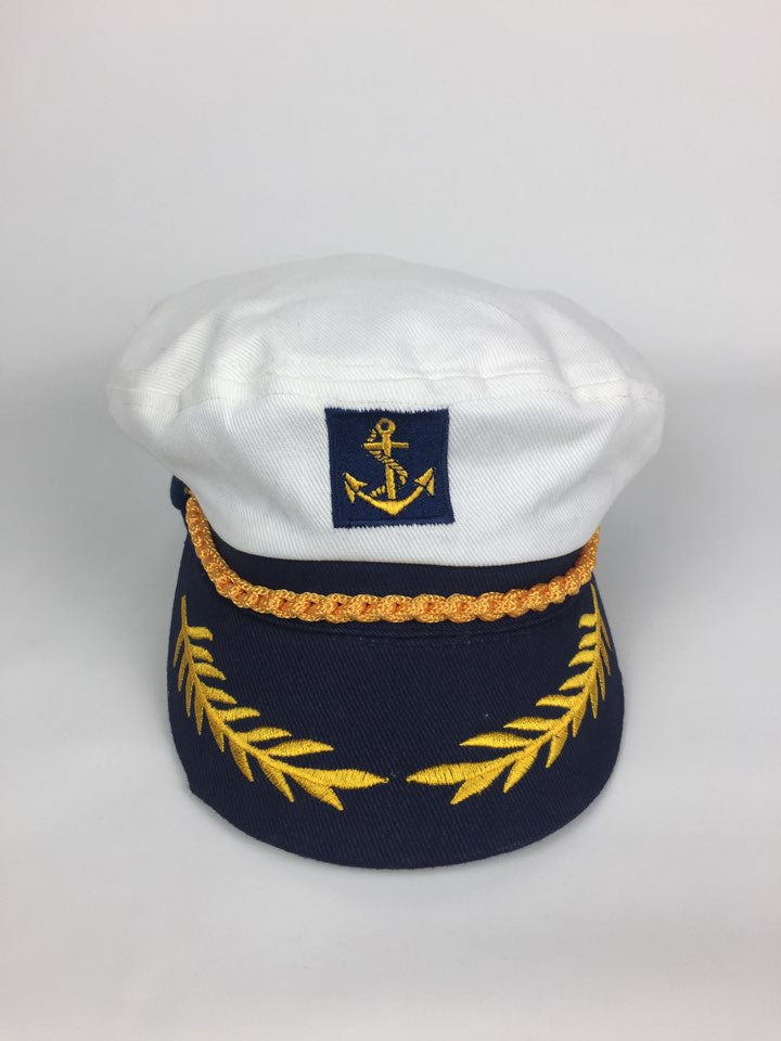 Adjustable Marine Admiral Style Sailor Captain Cap Cotton Costume Hat ...