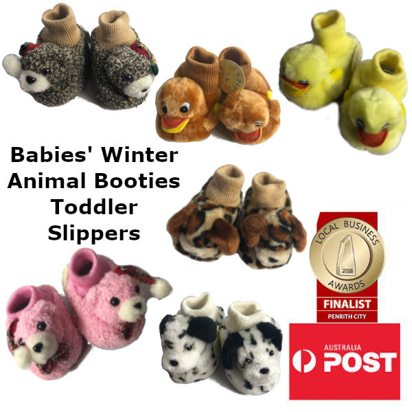 baby animal slippers