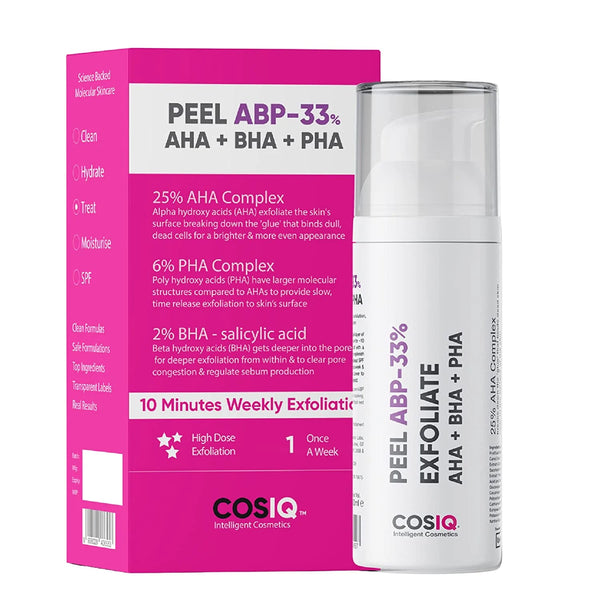 This is an image of COS-IQ ABP 33% High Dose Exfoliating Peel on www.sublimelife.in
