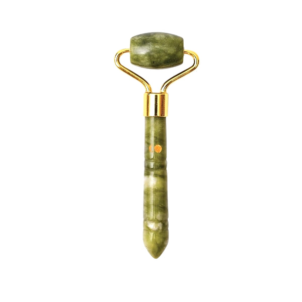 This is an image of Dromen & Co Mini Jade Facial Roller on www.sublimelife.in