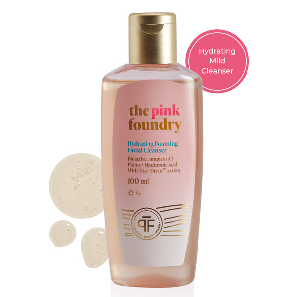 This is an image of The Pink Foundry Hydrating Foam Facial Cleanser on www.sublimelife.in