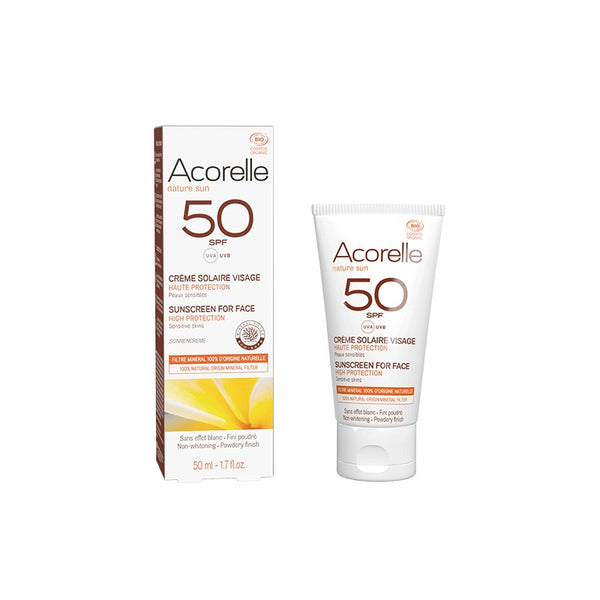 This is an image of Acorelle Face Sunscreen | Certified Organic on www.sublimelife.in
