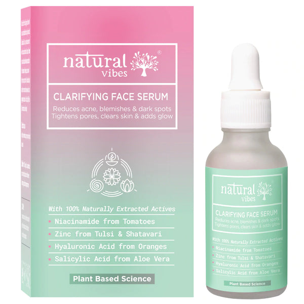 This is an image of Natural Vibes Acne Clarifying Face Serum on www.sublimelife.in