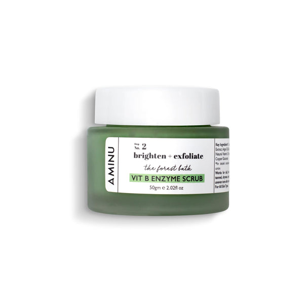 This is an image of Aminu Forest Bath VIT-B Enzyme Scrub | Brightening on www.sublimelife.in