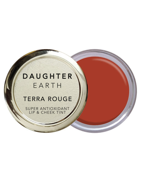 This is an image of Daughter Earth Super Antioxidant Lip & Cheek Tint-Terra Rouge(Nude Red) on www.sublimelife.in