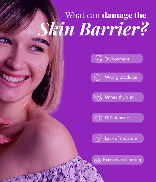 This is an image on What can damage the skin barrier on www.sublimelife.in