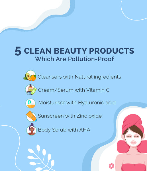 This is an image of 5 Clean Beauty Products Which Are Pollution-Proof on www.sublimelife.in